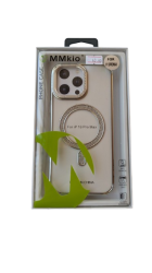 MMkio Shining Iphone 16 Pro Max Silver Case