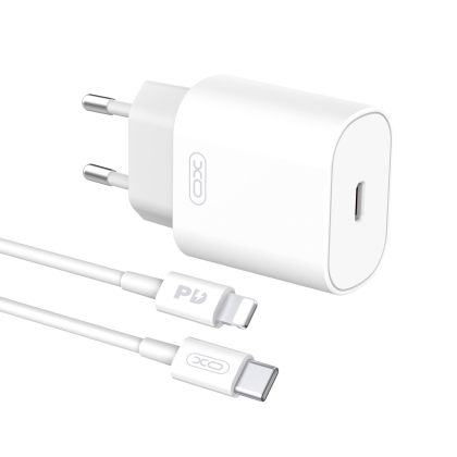 Адаптер 220V XO L91 25W с USB C-Lightning кабел