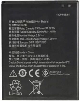 Battery for Lenovo BL243 A7000/K3 Note