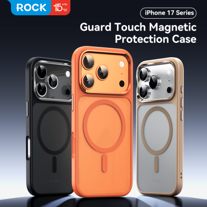Rock Guard Magnetic Case for Iphone 17 Pro Orange