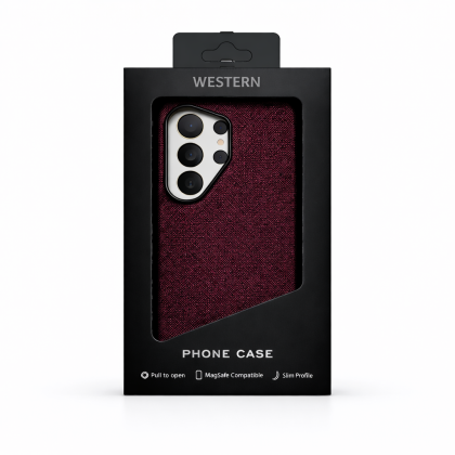 Калъф Western Carbon Burgun за Samsung S26 Ultra