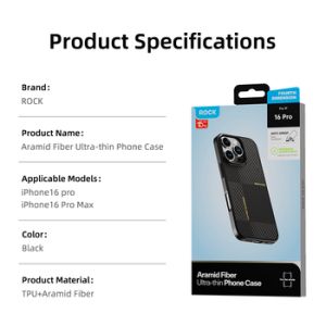 Rock Aramid Fiber Iphone 16 Pro Case
