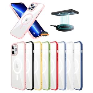 Clear Magsafe silicone case for iPhone 16E purple