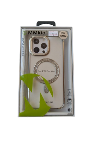 MMkio Shining Iphone 16 Pro Max Silver Case