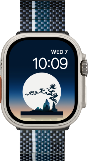 Carbon Fiber Watch Band Pitaka Apple Watch Moon