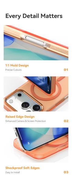 Rock InShare Matt Case for Iphone 17 Pro Orange