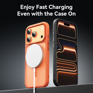 Rock Guard Magnetic Case for Iphone 17 Pro Orange
