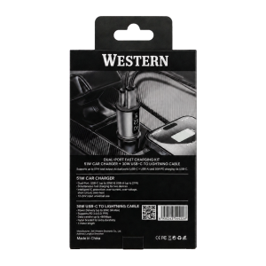 Адаптер 12V Western 51W A+C с USB kabel 100W C-C