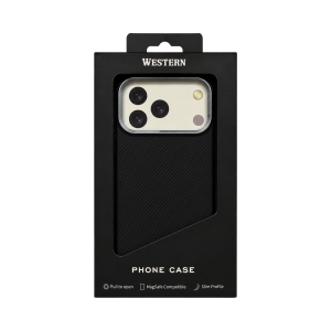 Калъф Western Carbon Black за Iphone 17 Pro Max