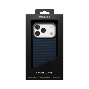 Калъф Western Carbon Blue за Iphone 17 Pro